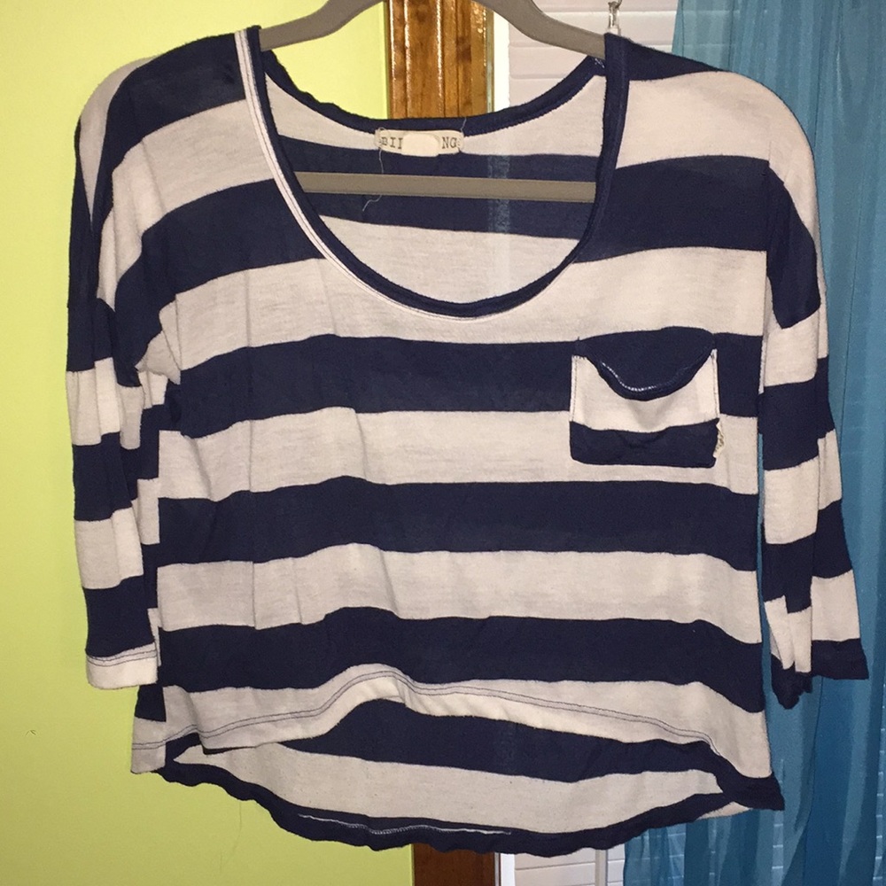 Billabong long sleeve stripped crop